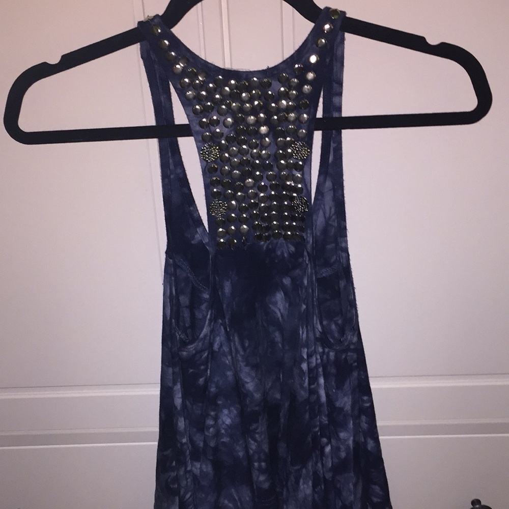 Oxford circus embellished top with tye dye